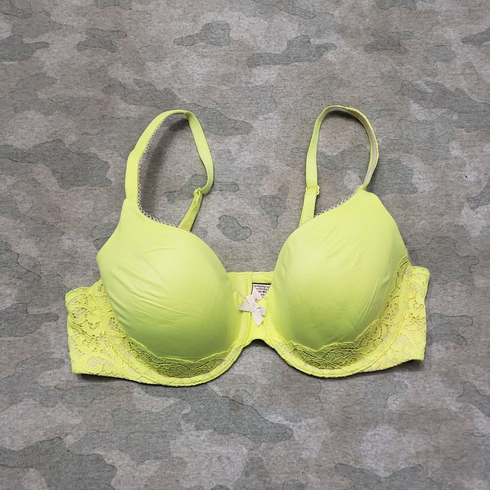 Victoria's Secret Bra Womens 36C Green Body‎ By Victoria Underwired